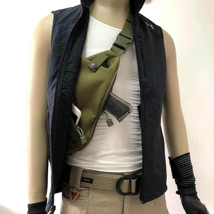 Antitheft Bag Chest Hunting Multifunctional Concealed Tactical Storage Gun Holster Mens Left Right Nylon Shoulder 240127