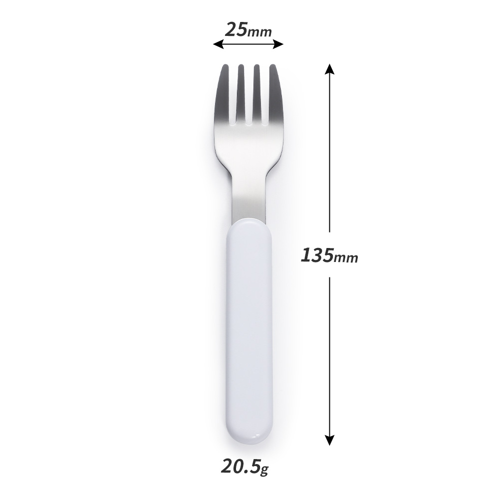 Sublimation Children Cutlery Set White Blank DIY Fork Knife Spoon Stainless Steel Cutlery Portable Kids Tableware Customized LOGO