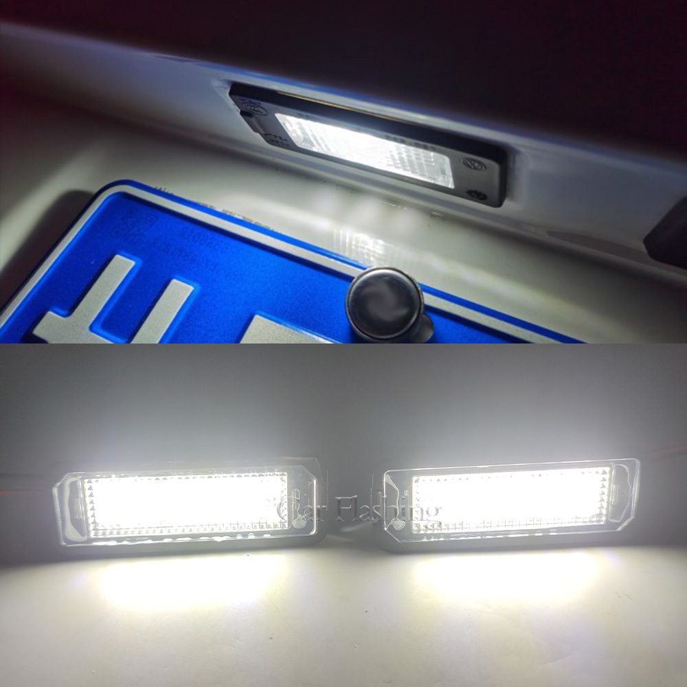 2PCS Number License Plate Light Lamp canbus No Error LED White For VW Golf MK4 MK5 MK6 Passat Polo CC Eos For Porsche Cayenne Boxster