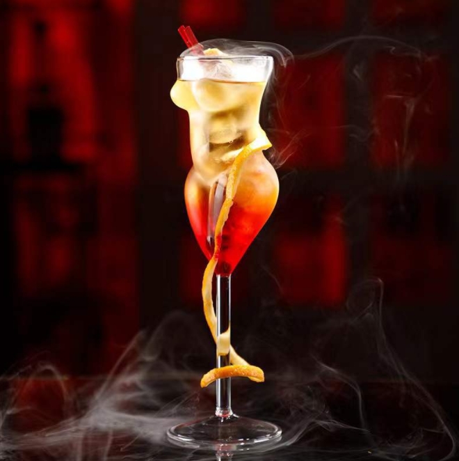 Women Body Shape Red Wine Glass Goblet Party Wine Mug Cocktail Glasses Bar Club - view 4