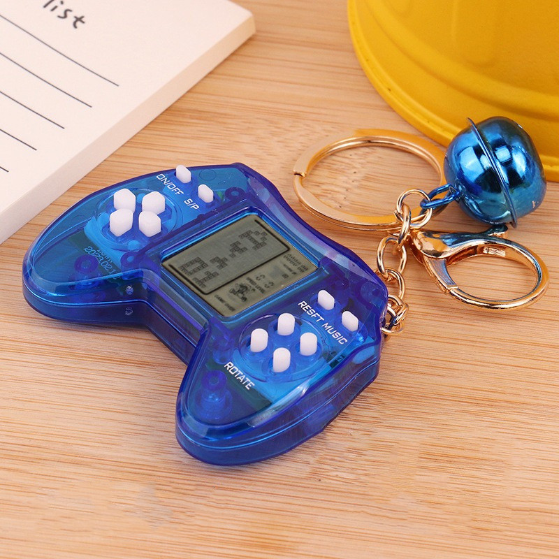 Mini Handheld Portable Gamepad Game Players Retro Game Controller Box Keychain Built In Games Controller Mini Video Game Console Key Hanging Toy Drops