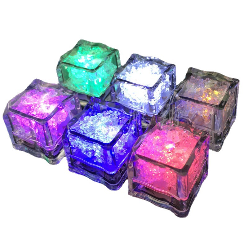 LED Ice Cubes Colorful Other Lights Luminous Glowing Induction Wedding Festival Christmas Bar KTV Toys