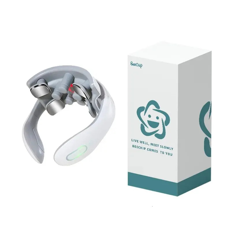 Neck Massage Intelligent Charging Heating Pressing Magnetic Pulse Fashion Multi User Usage Portable Pulse Neck Massager 240118