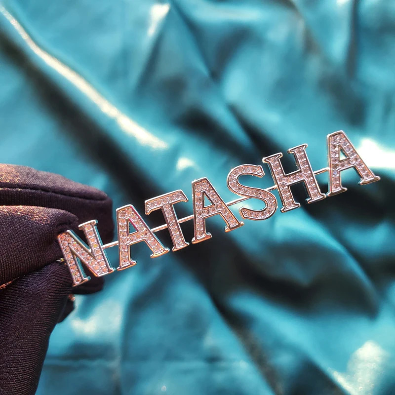 1 Pair Customized Name Earring Set Ins Zirconia Letters Ear Decoration Wedding Party Birthday Gift for Her Hip Hop Jewelry 240125