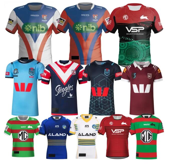 2024 south sydney rabbitohs rugby jerseys 23 24 qld maroons nsw blues knights raider parramatta eels sydney roosters home away size s5xl shirt
