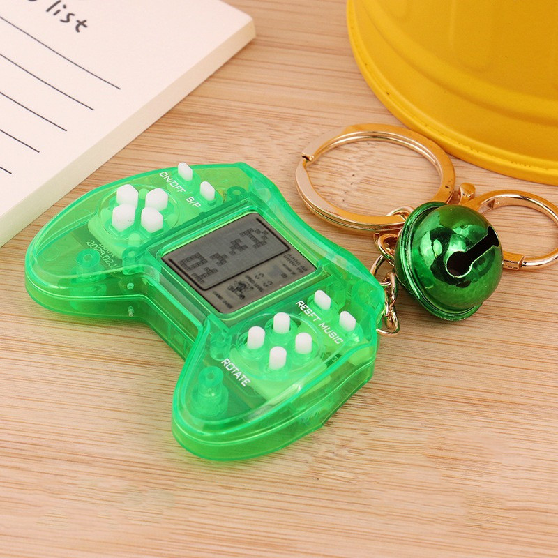 Mini Handheld Portable Gamepad Game Players Retro Game Controller Box Keychain Built In Games Controller Mini Video Game Console Key Hanging Toy Drops