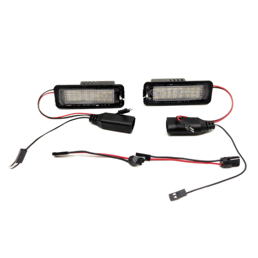 2PCS Number License Plate Light Lamp canbus No Error LED White For VW Golf MK4 MK5 MK6 Passat Polo CC Eos For Porsche Cayenne Boxster