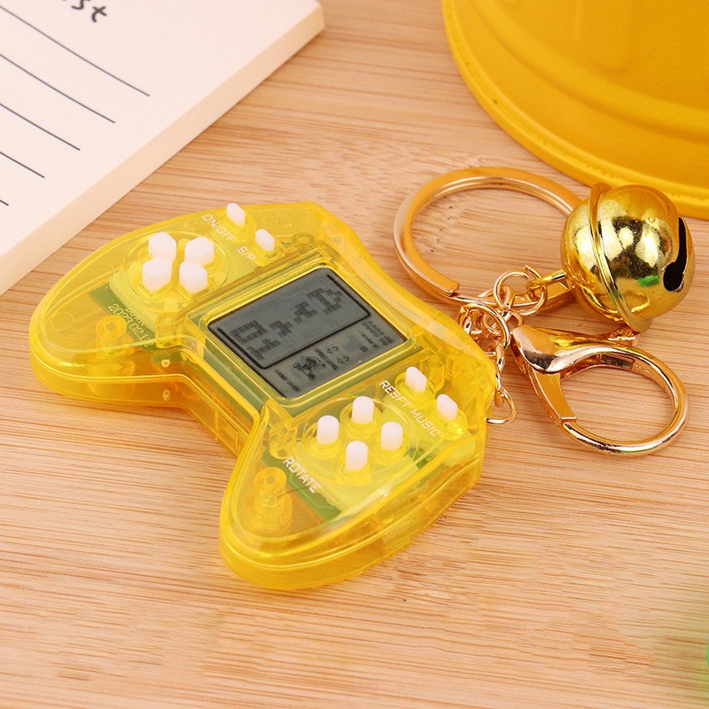 Mini Handheld Portable Gamepad Game Players Retro Game Controller Box Keychain Built In Games Controller Mini Video Game Console Key Hanging Toy Drops