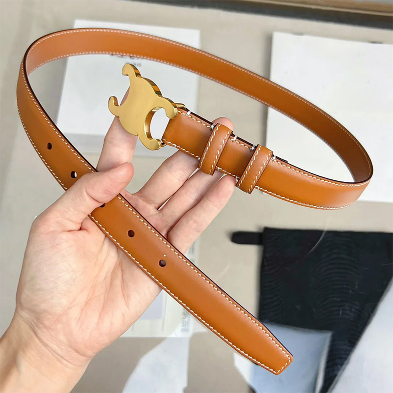 Designer belt Fashion Smooth Buckle Belt Retro Design Thin Waist Belts for Womens Width 2.5CM Genuine Cowhide 4 Color Optional High Quality