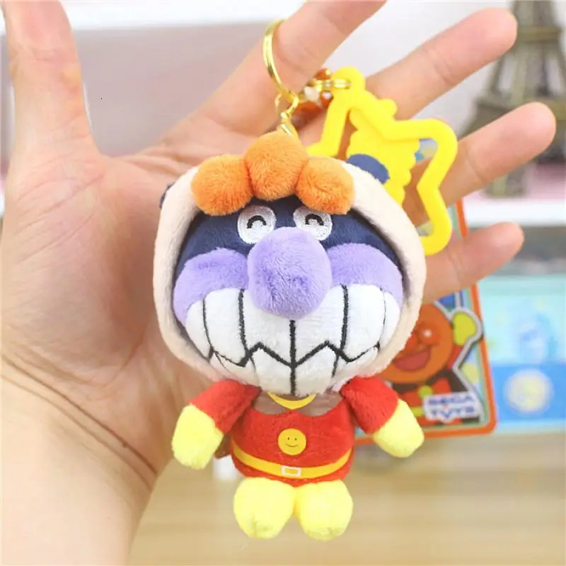 Kawaii Anpanman Baikinman Plush Toys Doll Cartoon Keychain Backpack Pendant for Friends' Birthday and Christmas Gifts Peripheral 240122