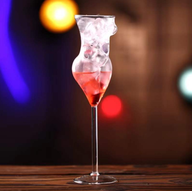 Women Body Shape Red Wine Glass Goblet Party Wine Mug Cocktail Glasses Bar Club - view 3