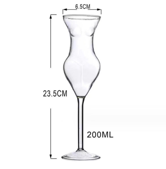 Women Body Shape Red Wine Glass Goblet Party Wine Mug Cocktail Glasses Bar Club - view 7