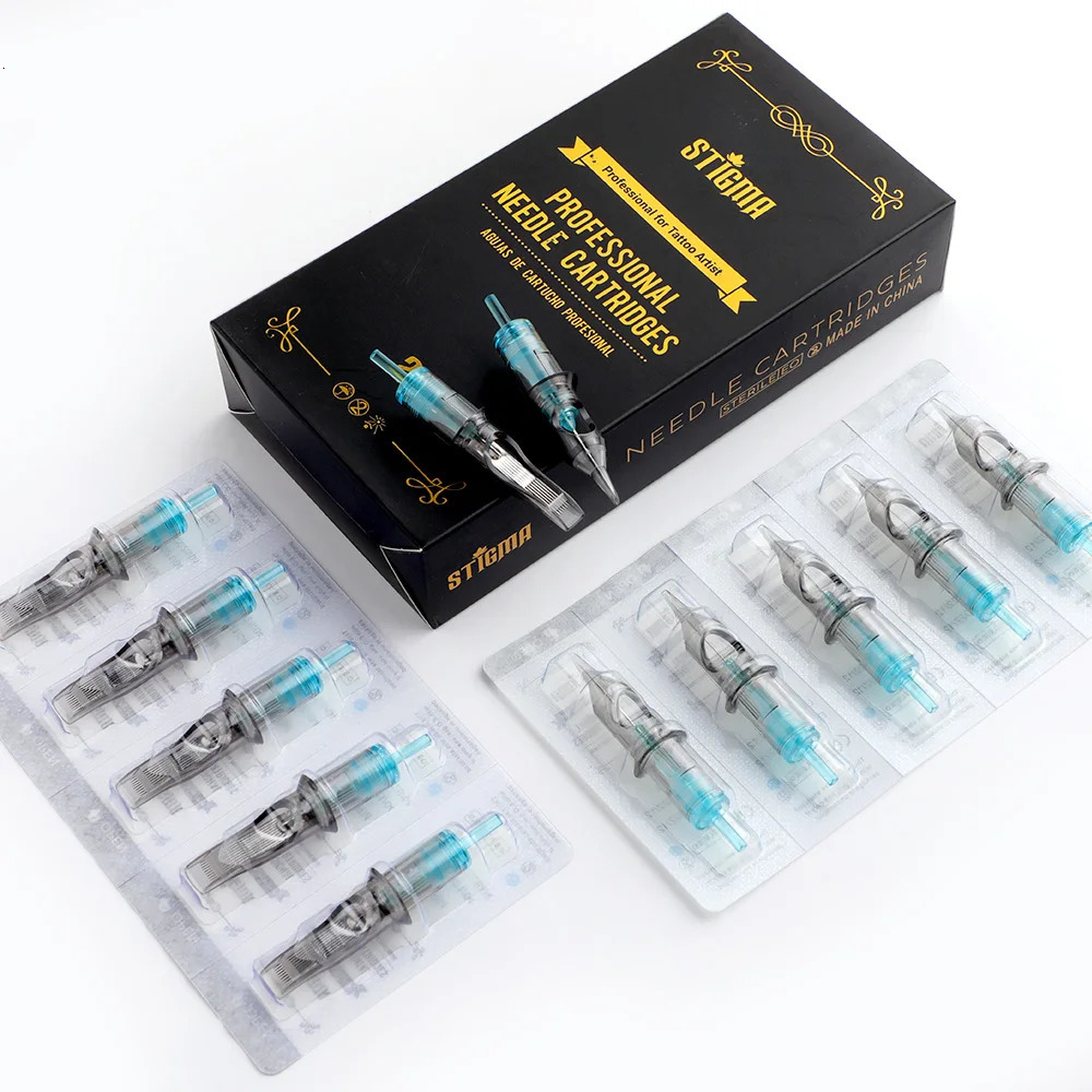 STIGMA 20Pcs Tattoo Needle Cartridge Round Liner Disposable Eyebrow Cartridge 0.3/0.35MM Makeup Tattoo Supplies 240122