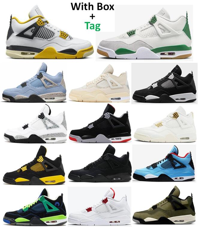 Men Basketball Shoes Black Cat Bred Sail White Oreo Pine Green Vivid Sulfur White Thunder Craft Olive Seafoam Black Cat DB Fire Red White Cement Motorsport Sneakers