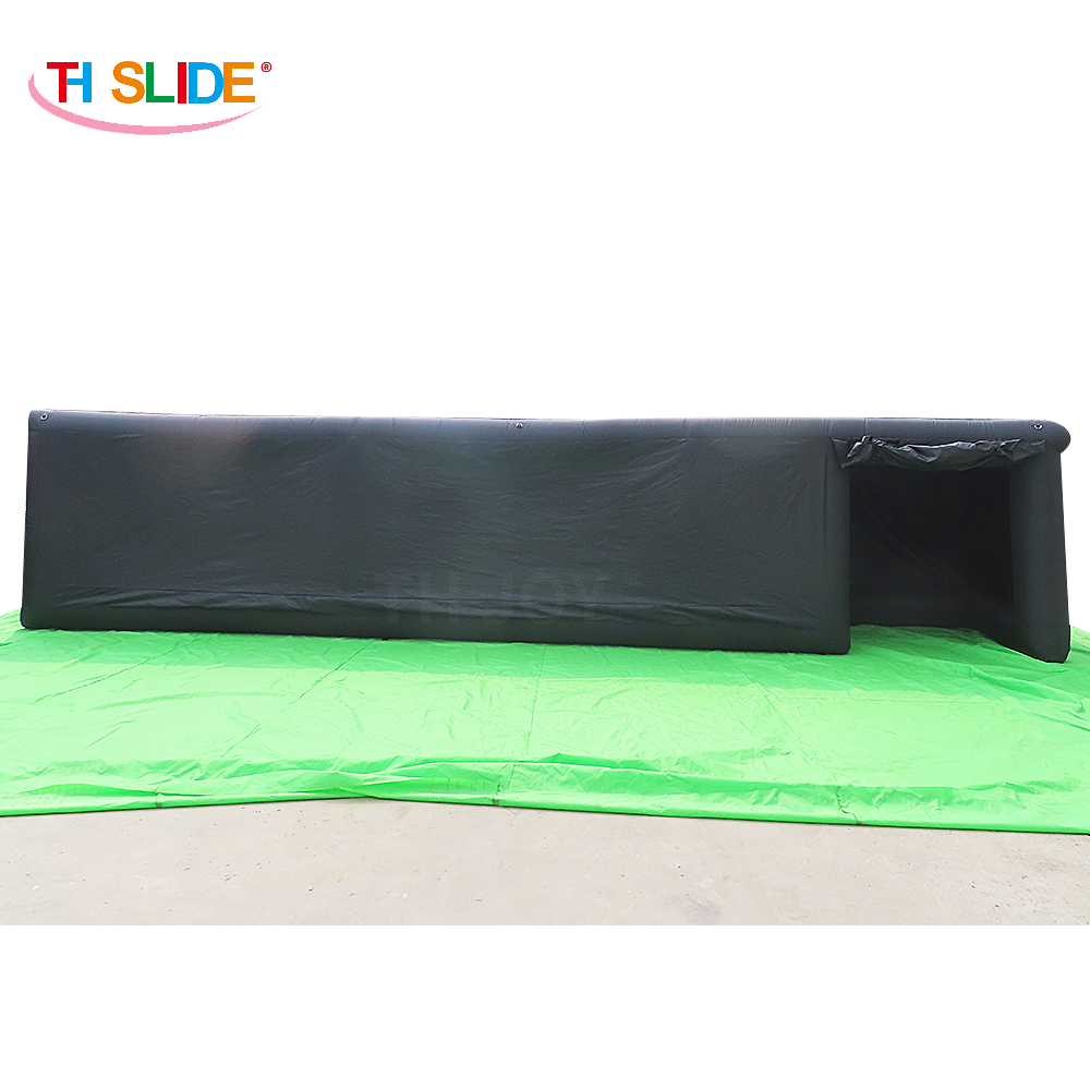 Outdoor Activities 10x10x2mH (33x33x6.5ft) With blower giant inflatable haunted house outdoors portable black inflatable maze laser tag game with cove