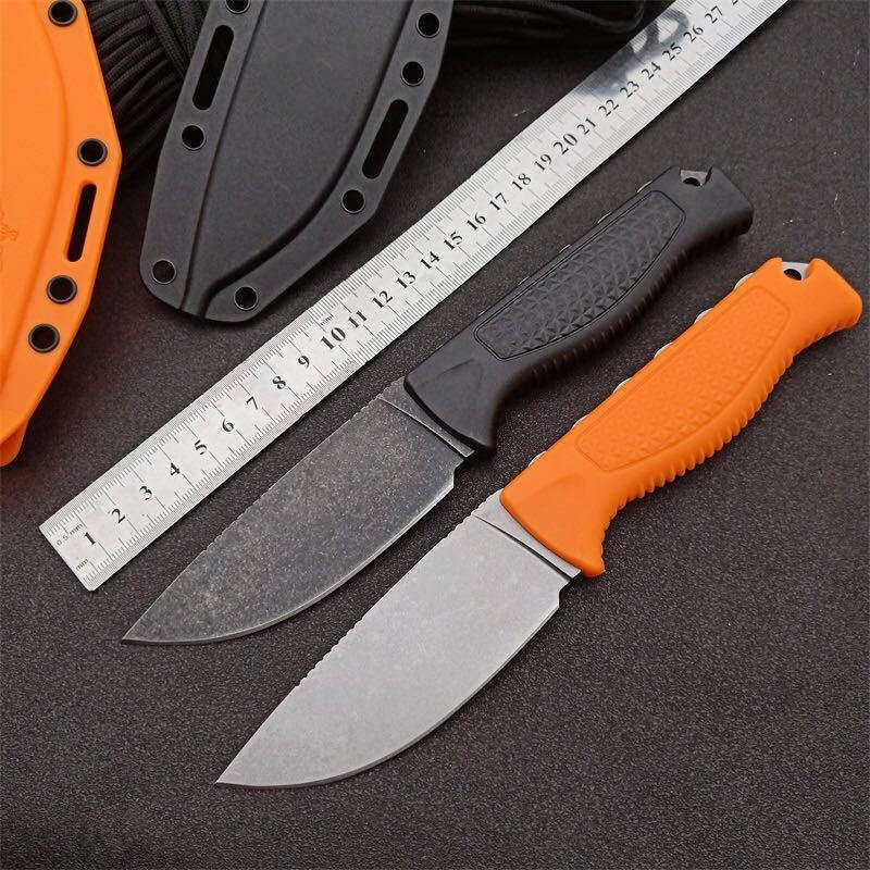 2 Model BM 15006 Steep Country Tactical Fixed Knife Stonewashed Blade Santoprene Handle Outdoor Hunting Survival Combat Military Tools 15080 940