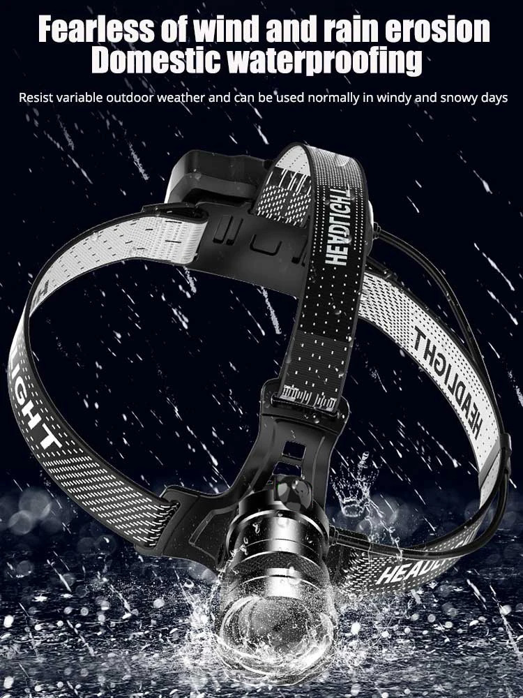 12000000 Lumens S Long Wick High Powerful Sensor Headlamp Head Torch Zoom XHP70 Headlight TYPEC Rechargeable Fishing Lantern 240127 - view 3