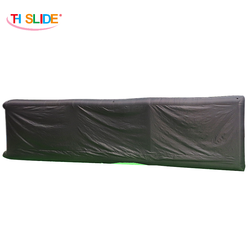 Outdoor Activities 10x10x2mH (33x33x6.5ft) With blower giant inflatable haunted house outdoors portable black inflatable maze laser tag game with cove