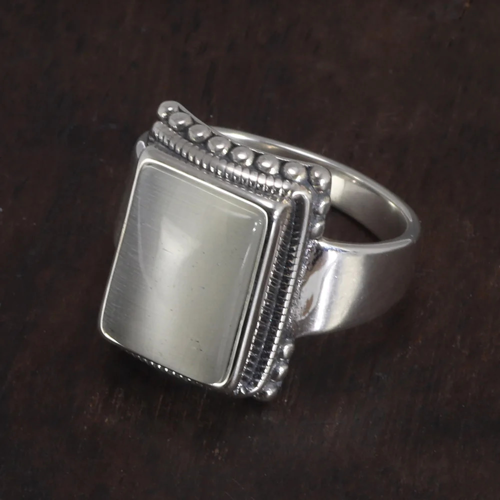 Solid 925 Sterling Silver Lucifer Rings with Black Onyx Natural Stone Handmade Statement Ring TV Show Jewelry 240125