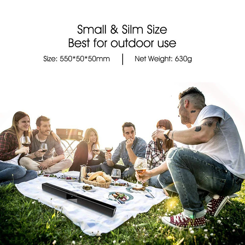 40W Soundbar TV Portable Bluetoothcompatible Ser Sound bar Wireless Column Home Theater System RCA AUX For PC 240125