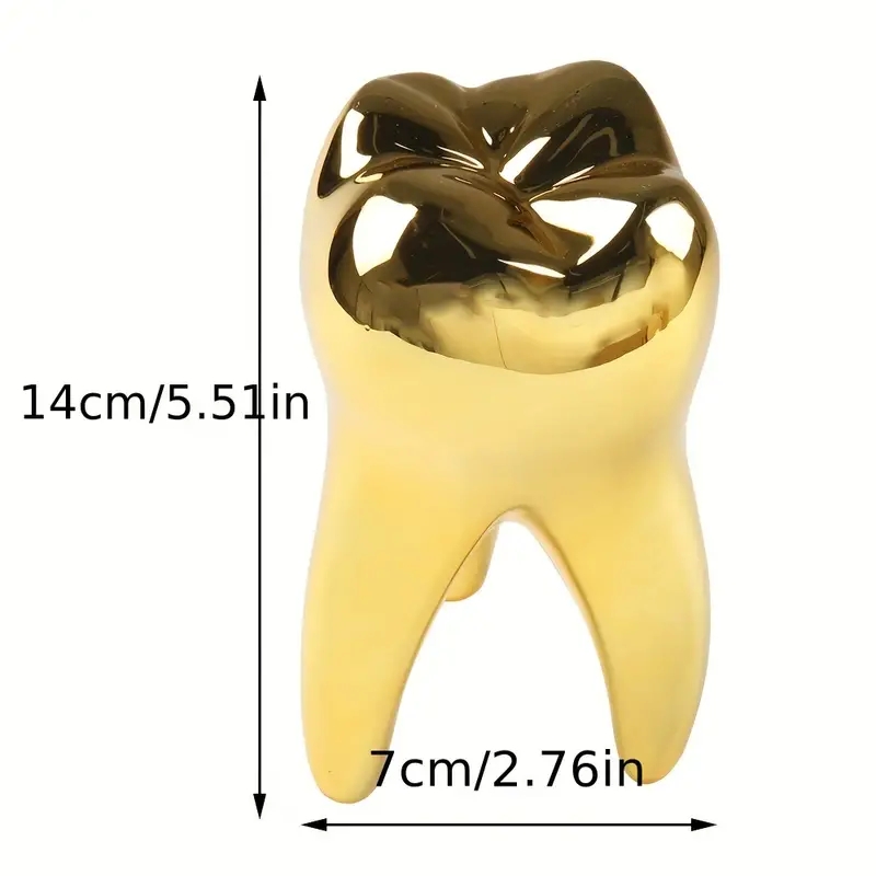 1pc Dentist Gift Small Tooth Model Figurines Ornament Art Crafts Dentistry Gifts Clinic Office Desktop Sculpture Decoration