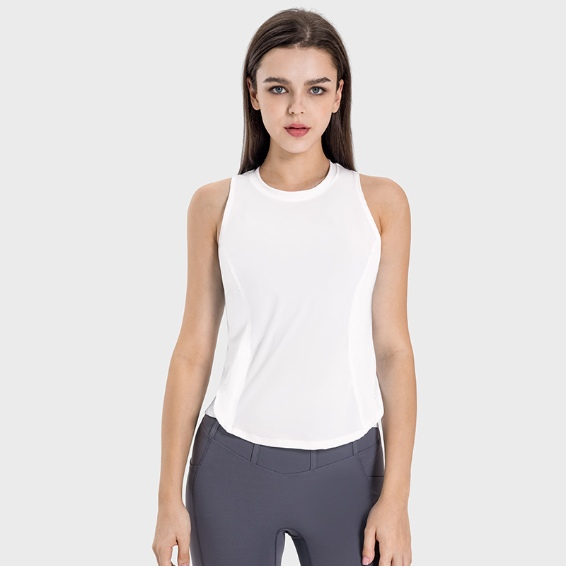 2025-- Cross-splicing Sports Vest Moisture-Absorbing And Sweat-wicking Breathable Loose Blouse Yoga Tank Shirt