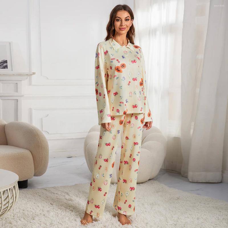 Women's 2024 Floral Pama Set - 2Pcs Vintage Y2K Soft Loungewear Sleepwear