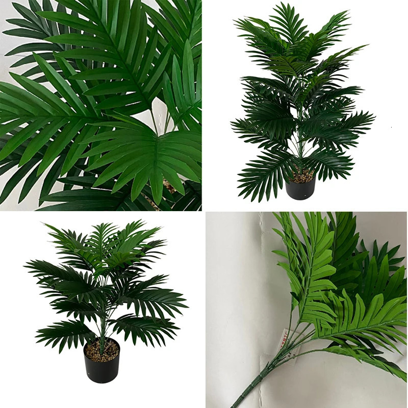 Palm 6095Cm Large Tree Trcal Artificial Plants Branches Plastic Fake Leaves Green Monstera For Home Garden Room Office Decor 240127
