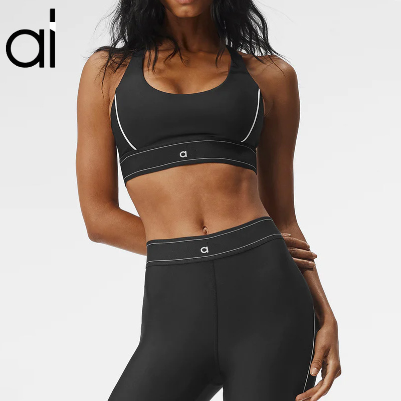 AL Yoga Suits Sports Bras+Pants AIRL Suit Up Bra Adjustable Straps Medium Support Jogger Vest High-rise Legging Sweatpants Dance Pilates Muse Heart Throb Bra Tank