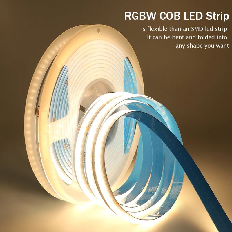 DC24V 784LEDs COB LED Strip RGBW RGBWW Flexible COB Light Tape Dimmable Linear Lighting Ribbon