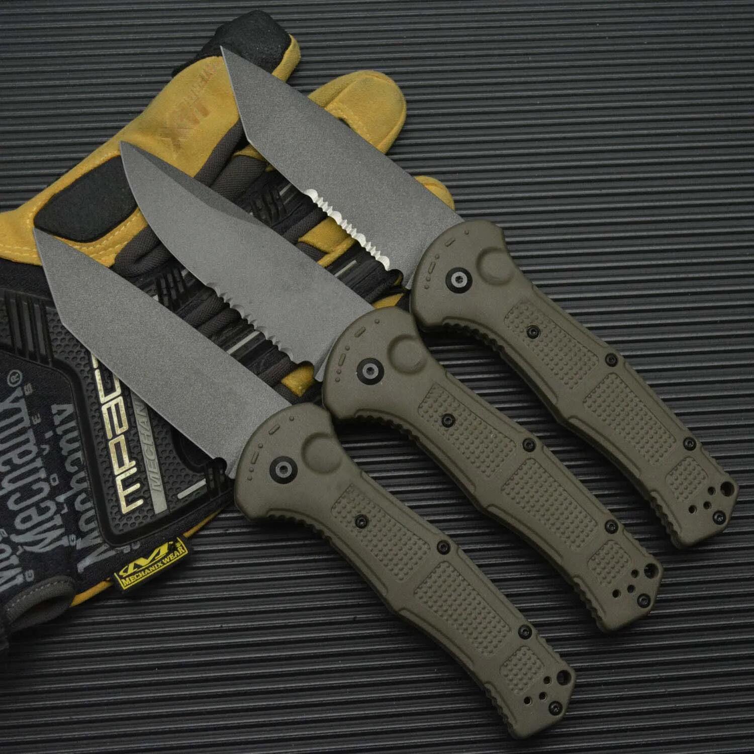 10Models 9070BK-1 Claymore Folding Knife 3.6" CPM-D2 Blade Grivory Handle Outdoor Camp Hunt Pocket Knives 9071 9070 9071BK-1 Tools