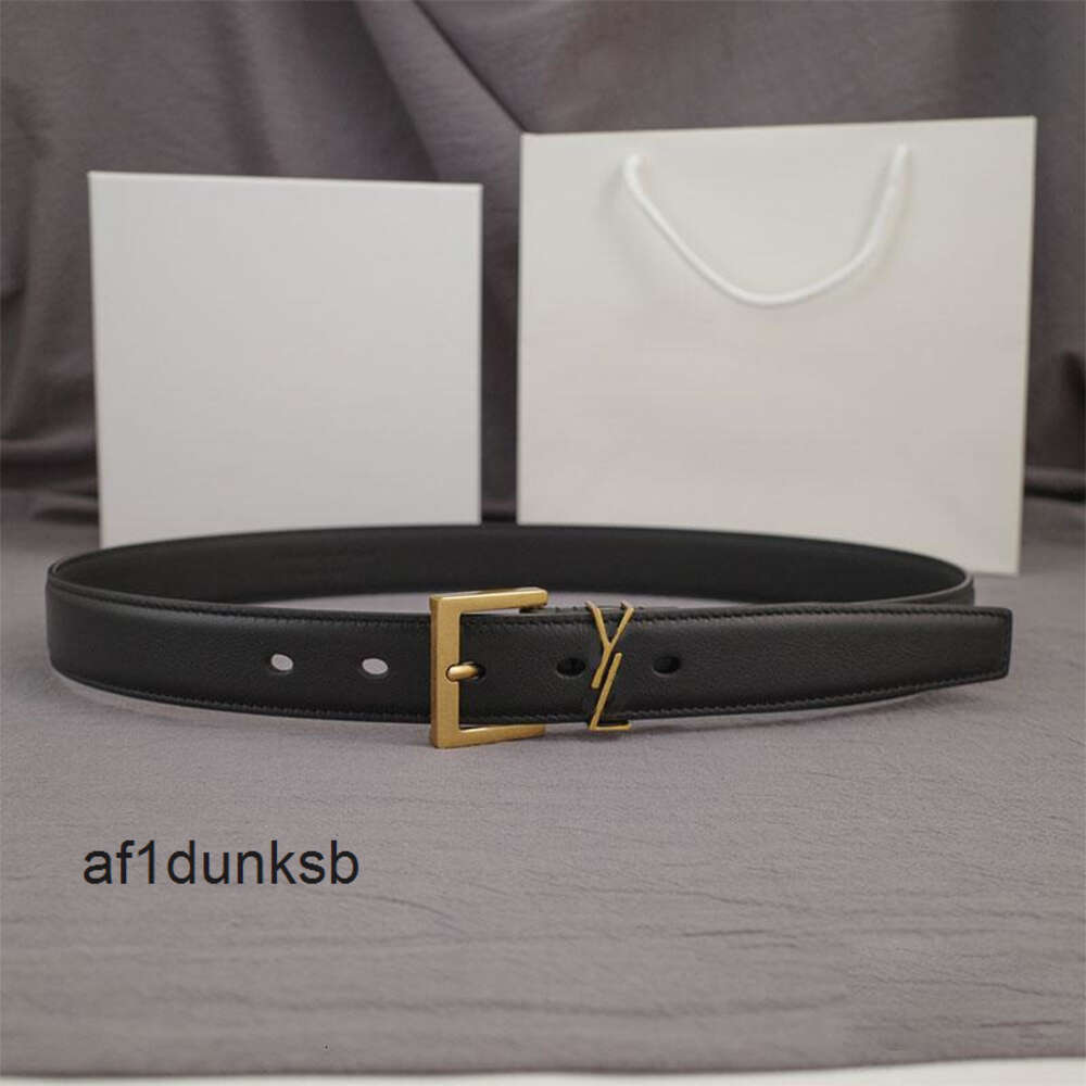 designer Man Belt 3.0cm 2 Width Leisure Buckle Models Smooth Options Color 4 Genuine Woman Leather Belts 8F66 Saints Laurents yslbelt ysl