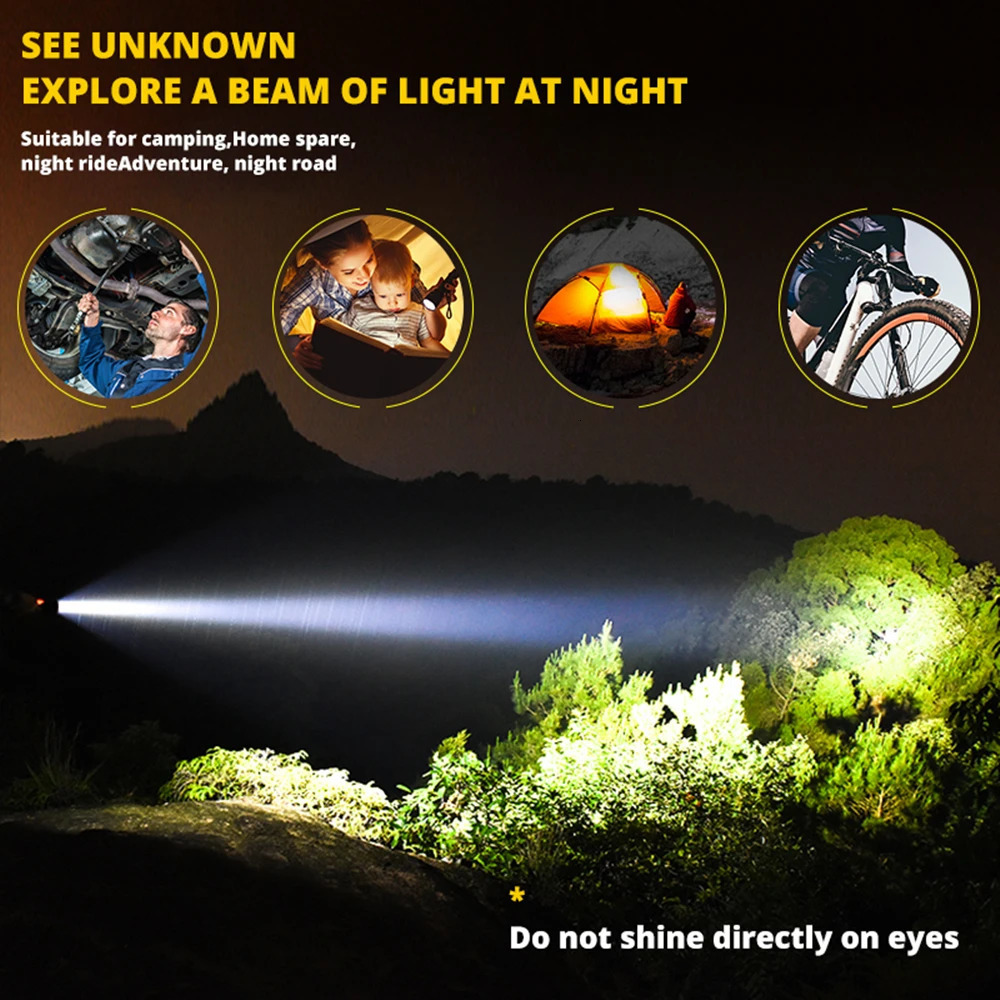 Powerful XHP702 XHP502 Led Headlamp Headlight Zoom Head Lamp Flashlight Torch 18650 battery USB Rechargeable Fishing Lantern 240127