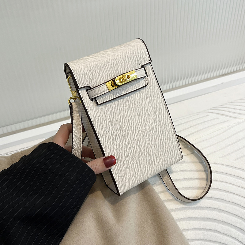 Palm print cowhide mini crossbody bag Women's Spring Summer Trendy and Fashionable Retro Crossbody Versatile One Shoulder Phone Bag
