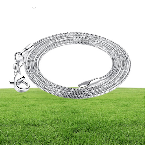 Big Promotions ! 100 pcs 925 Sterling Silver Smooth Chain Necklace Lobster Clasps Chain Jewelry Size 1mm 16inch --- 24inch
