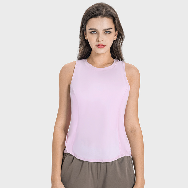 2025-- Cross-splicing Sports Vest Moisture-Absorbing And Sweat-wicking Breathable Loose Blouse Yoga Tank Shirt