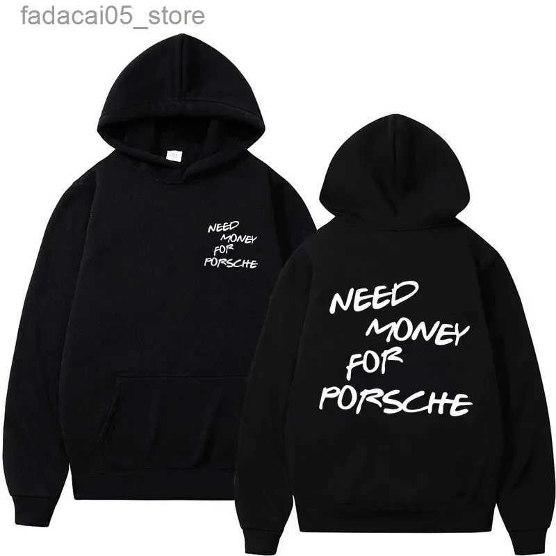Men's Hoodies Sweatshirts Funny Need Money Letter Print Hoodie Fashion Design Men's Women's Sweatshirt Fleece Oversized Couples Casual 