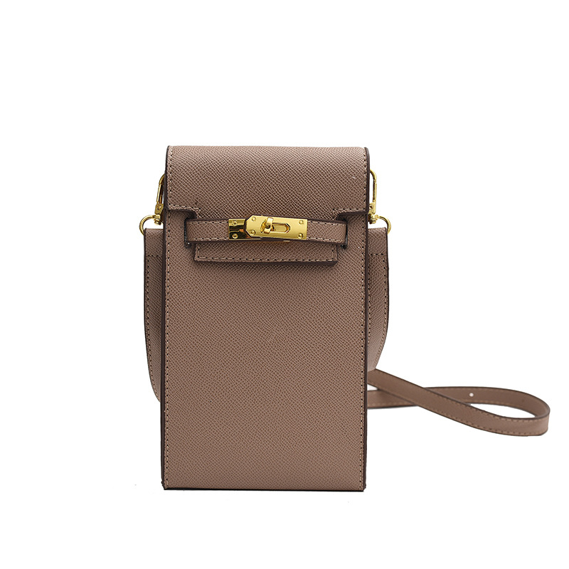Palm print cowhide mini crossbody bag Women's Spring Summer Trendy and Fashionable Retro Crossbody Versatile One Shoulder Phone Bag