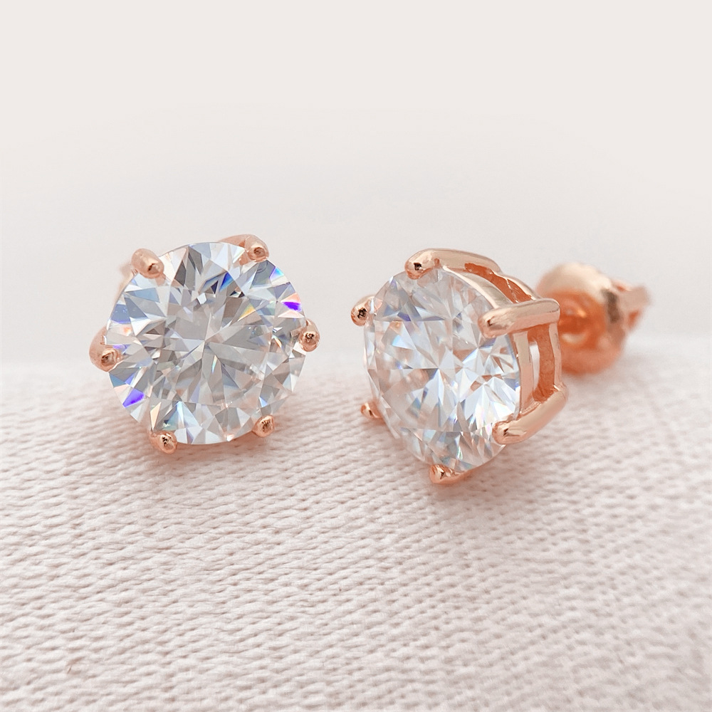 stud designer for women pass dia tester vvs moissanite earrings sterg sier Circular Bird Nest Cutting mens earring hip hop jewelry gift