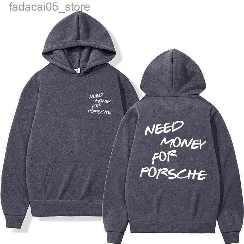 Men's Hoodies Sweatshirts Funny Need Money Letter Print Hoodie Fashion Design Men's Women's Sweatshirt Fleece Oversized Couples Casual 