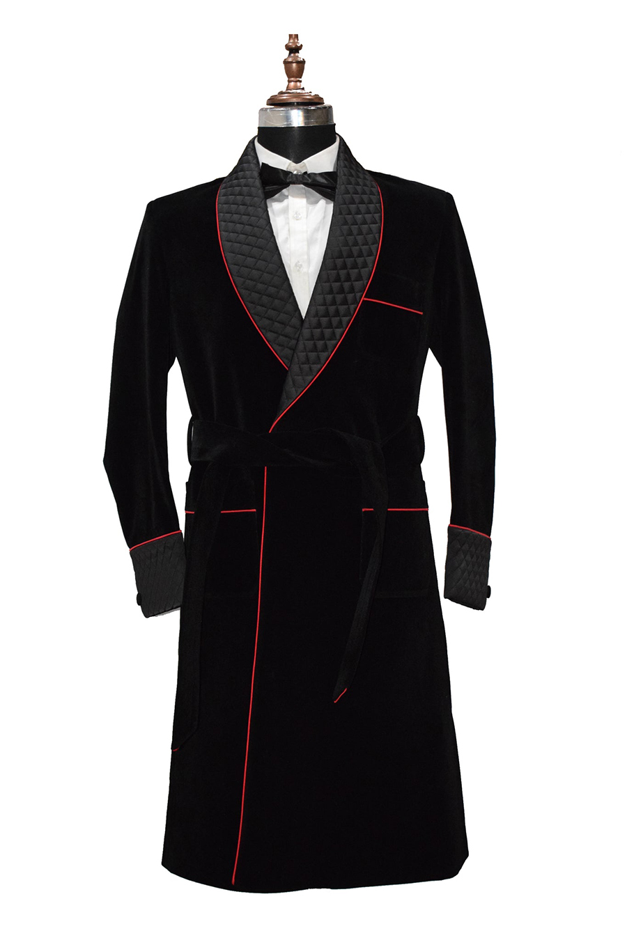 Black Velvet Groom Wedding Jacket Cotton Shawl Lapel Mens Party Birthday Formal Wear Tuxedos With Belt