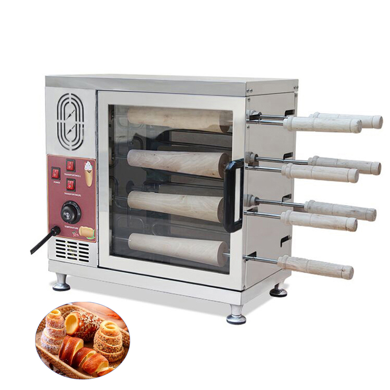 16 Roller Commercial Bread Roll Ice Cream Machine Electric Chimney Cake Oven Kurtos Kalacs Grill Roll Maker Machine