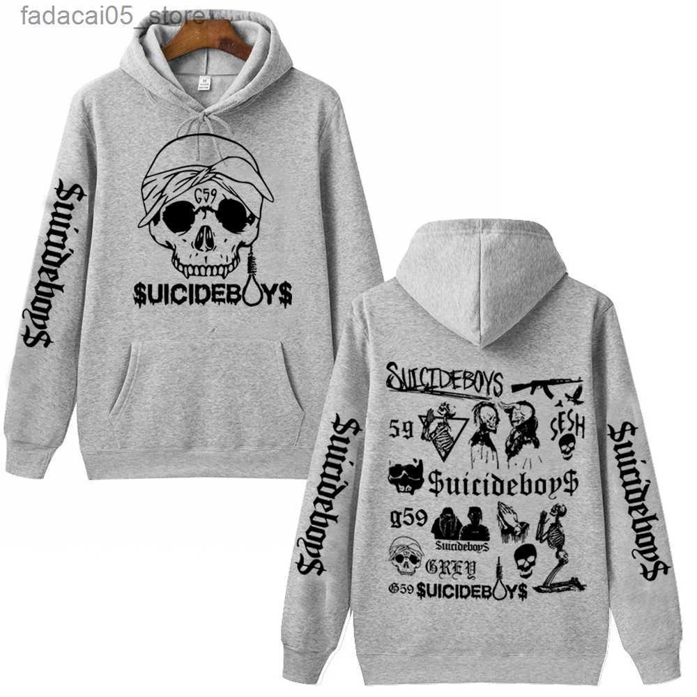 Men's Hoodies Sweatshirts Suicideboys Doodle Art Hoodie Man Woman Harajuku Hip Hop Pullover Tops Sweatshirt Fans Gif Q240129