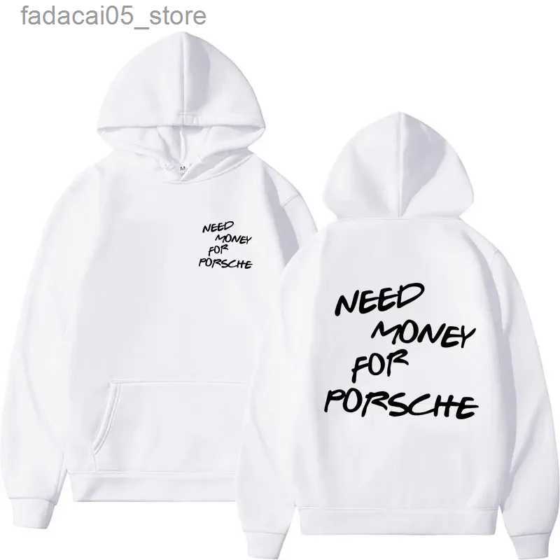 Men's Hoodies Sweatshirts Funny Need Money Letter Print Hoodie Fashion Design Men's Women's Sweatshirt Fleece Oversized Couples Casual 