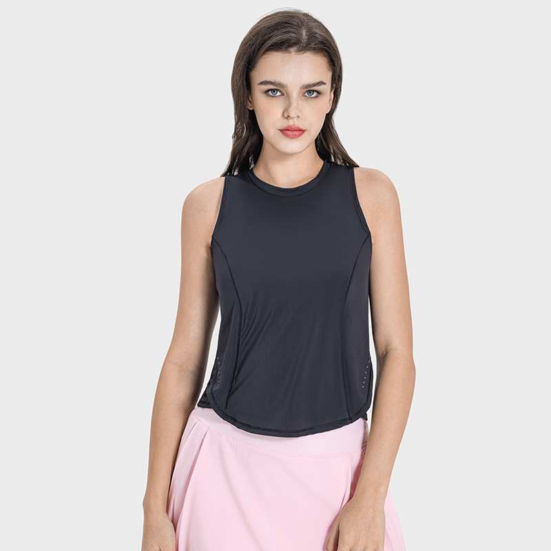 2025-- Cross-splicing Sports Vest Moisture-Absorbing And Sweat-wicking Breathable Loose Blouse Yoga Tank Shirt