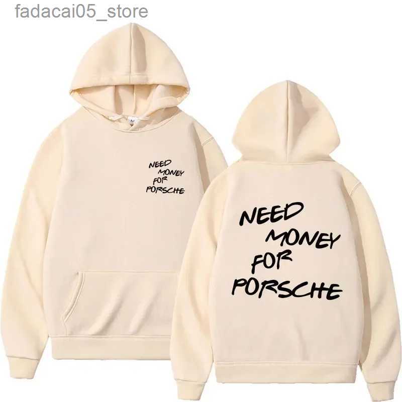 Men's Hoodies Sweatshirts Funny Need Money Letter Print Hoodie Fashion Design Men's Women's Sweatshirt Fleece Oversized Couples Casual 