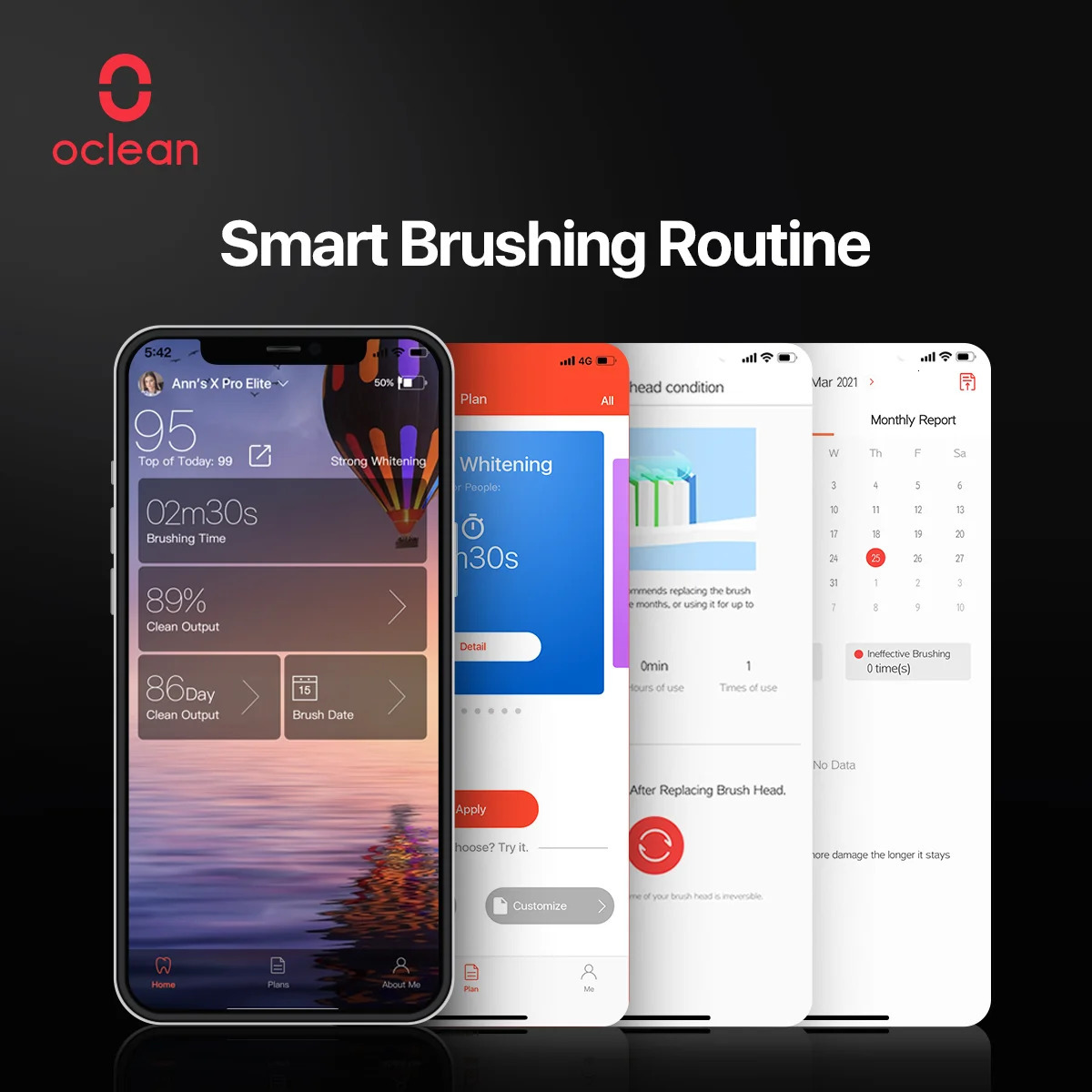 Oclean X Pro Elite Smart Sonic Electric Toothbrush Set Rechargeable Screen Display Oral Care Teethbrush Kit 240127