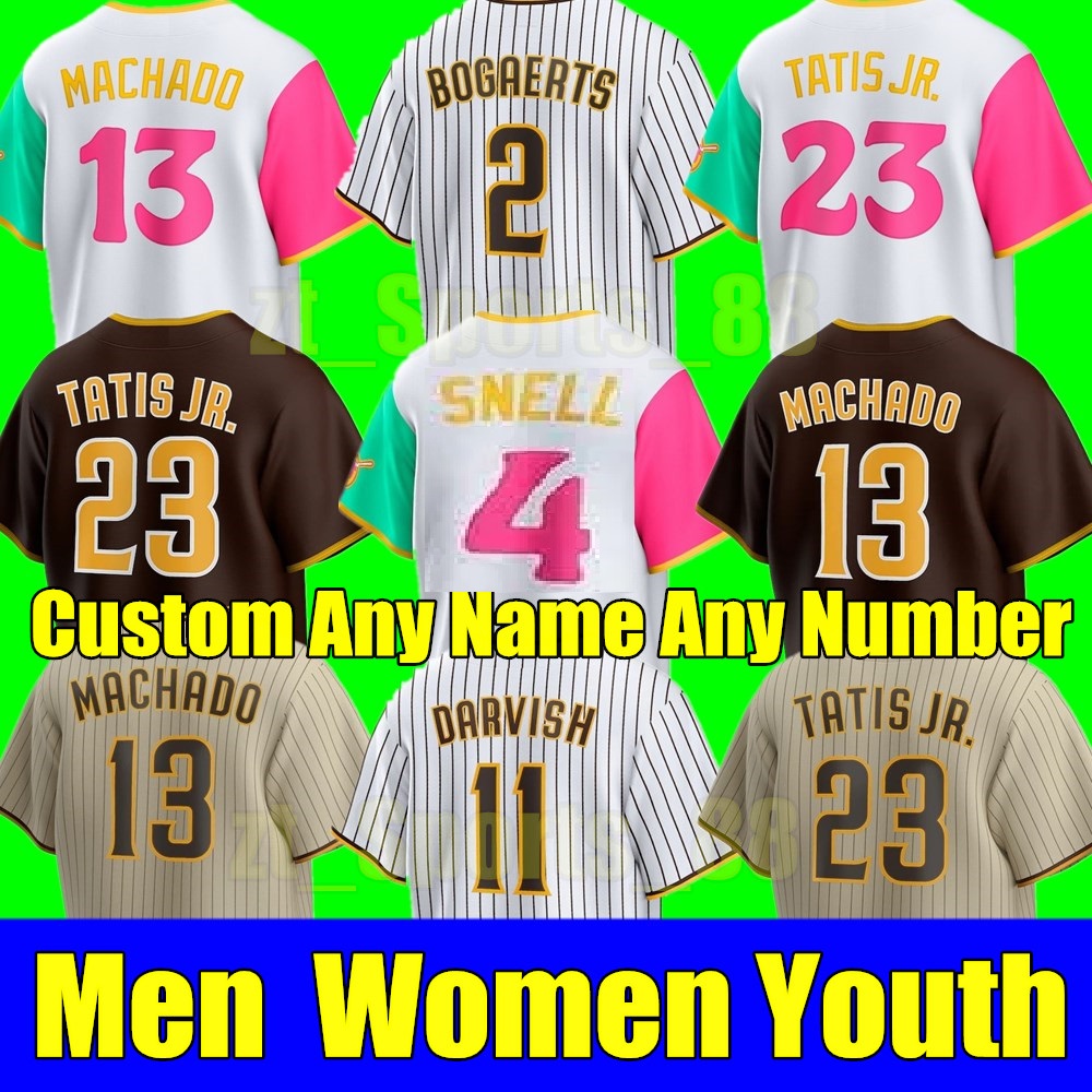 Custom 2024 S-4XL Fernando Tatis Jr Jerseys Baseball XANDER BOGAERTS MANNY MACHADO KIM CRONENWORTH PADRES JURICKSON PROFAR YU DARVISH JOSH HADER Men Women Youth
