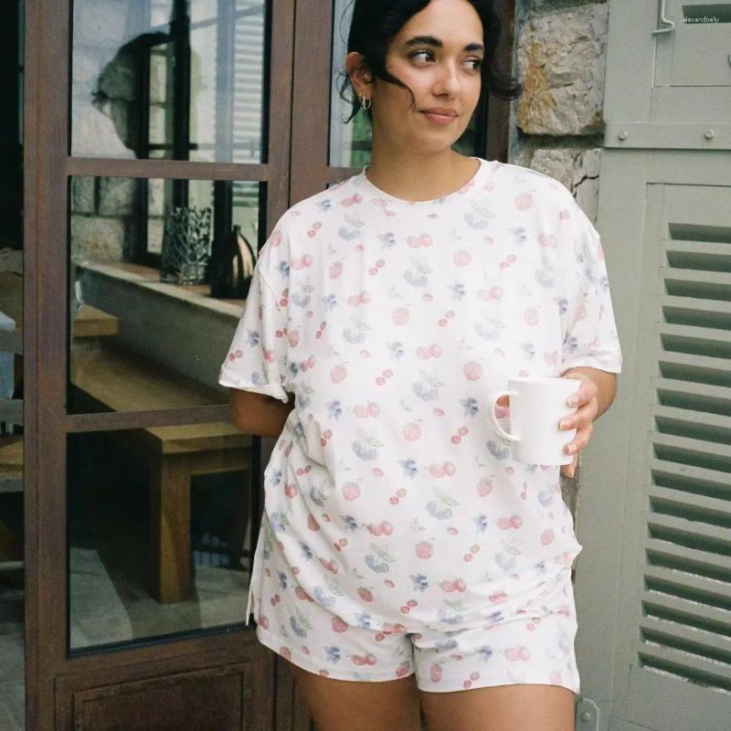 Women's 2024 Floral Pama Set - 2Pcs Vintage Y2K Soft Loungewear Sleepwear