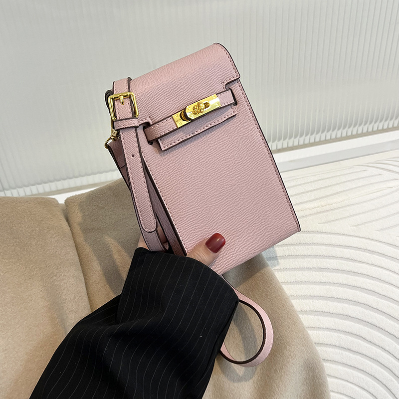 Palm print cowhide mini crossbody bag Women's Spring Summer Trendy and Fashionable Retro Crossbody Versatile One Shoulder Phone Bag